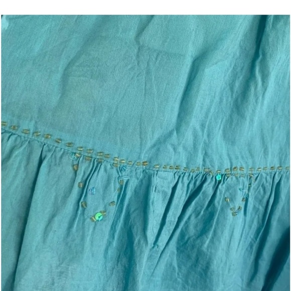 Eyeshadow Blue Tiered Midi Skirt Casual - Picture 4 of 8